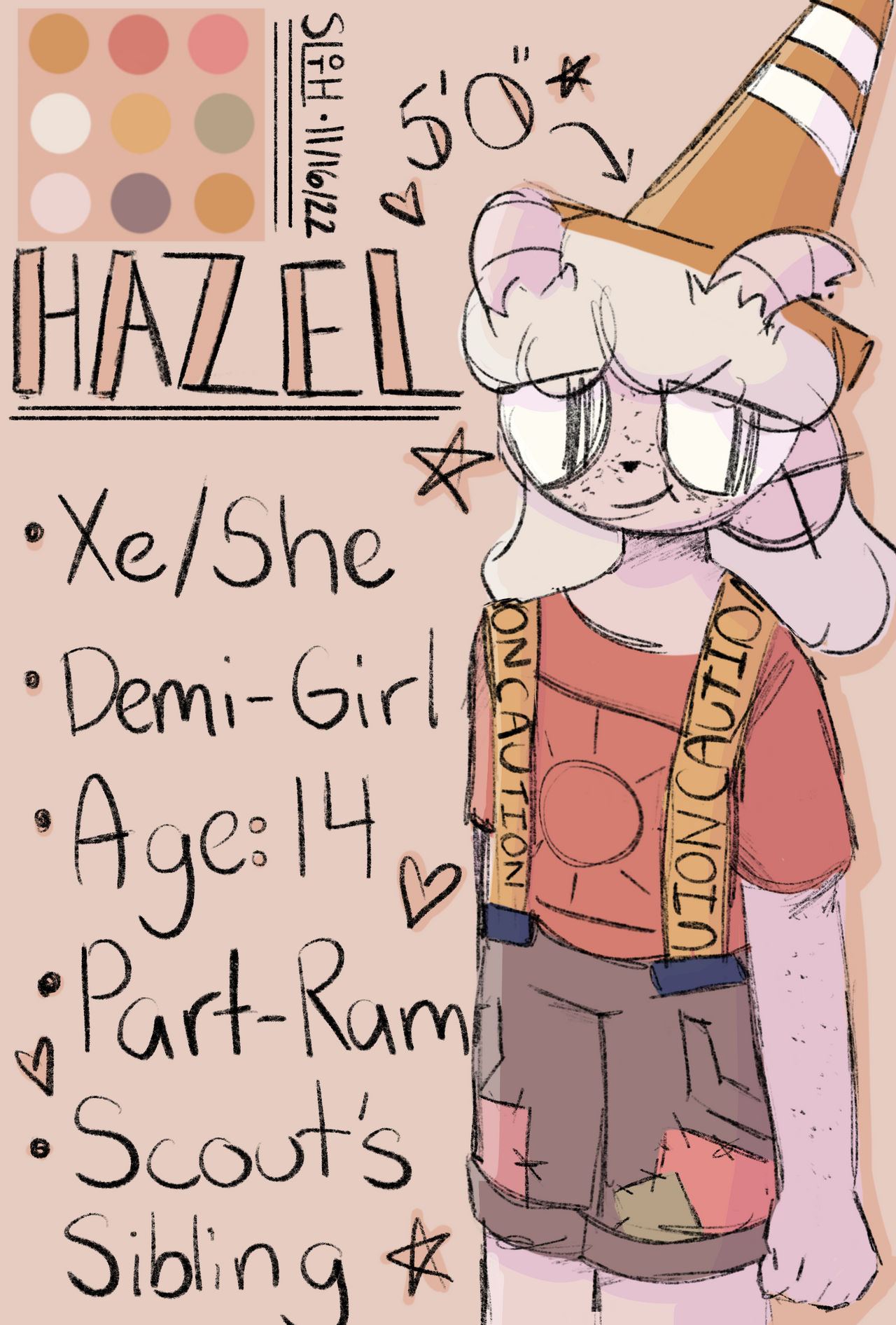 Hazel - OC Sheet by SlothSketches on DeviantArt