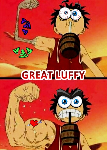 Luffy drink body itself of rubber