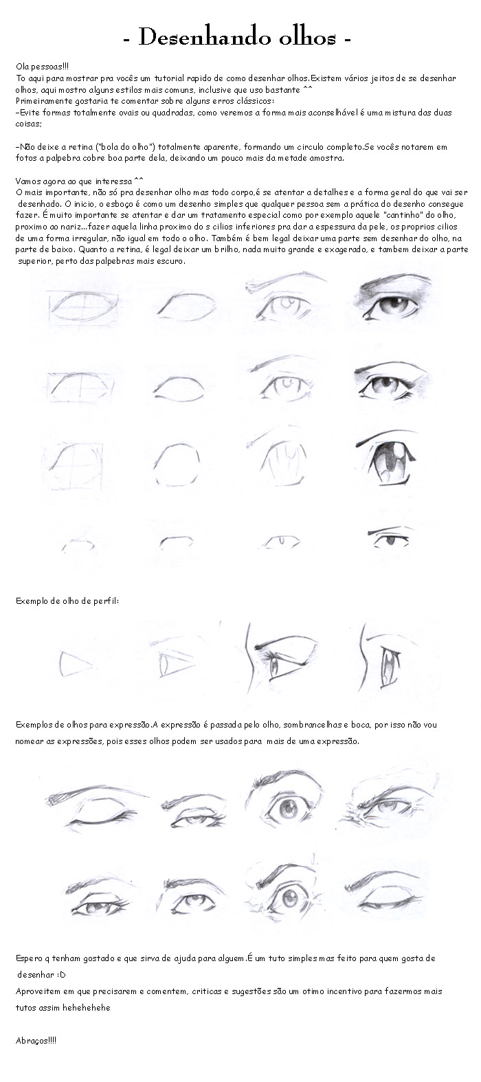 Desenhando Olhos