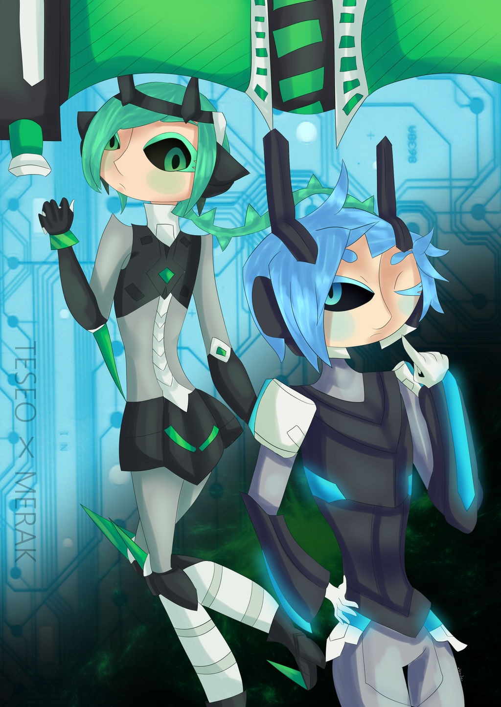 Together, In Our Cibernetic-Spacial-World || Terak by The-7th-Demon