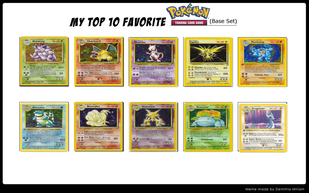 top 10 base set pokemon cards Most Valuable Base Set Pokmon Cards! 1st Ever Set! Top 10! (Pokmon TCG Buyer's Guide)