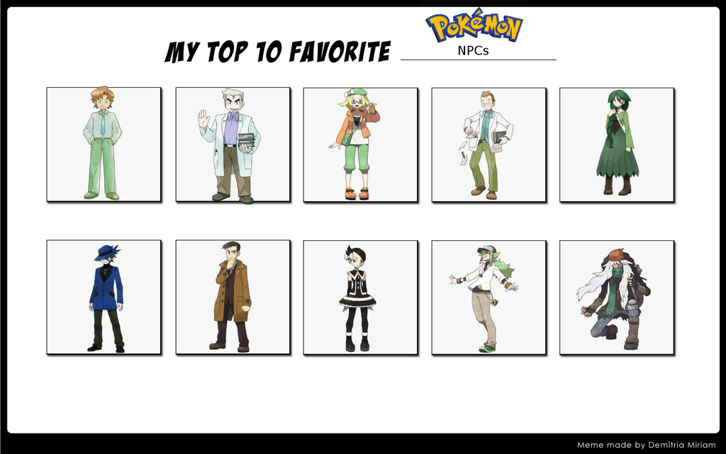 Top 10 Pokemon NPCs by whosaskin on DeviantArt
