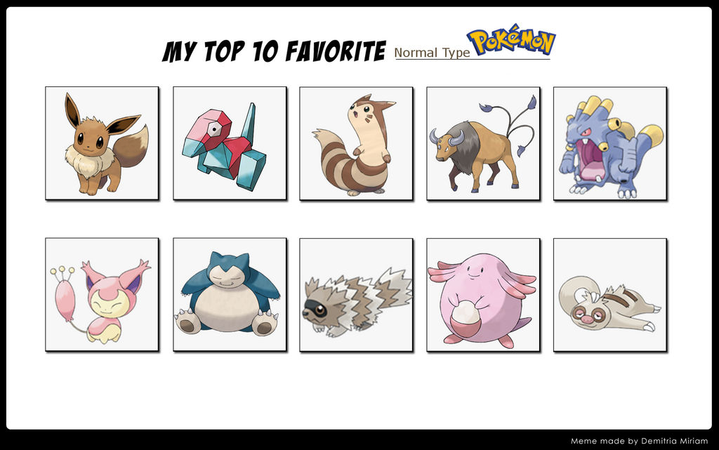 Normal Type Pokemon By