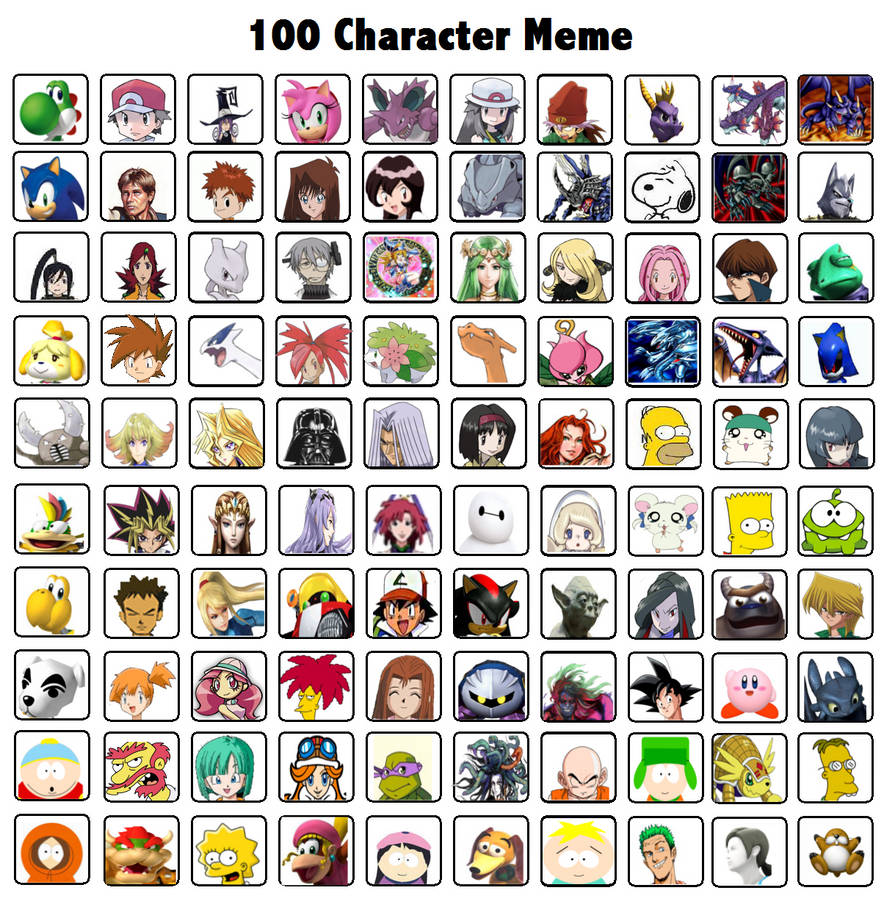 My 100 Character Revisit by whosaskin on DeviantArt