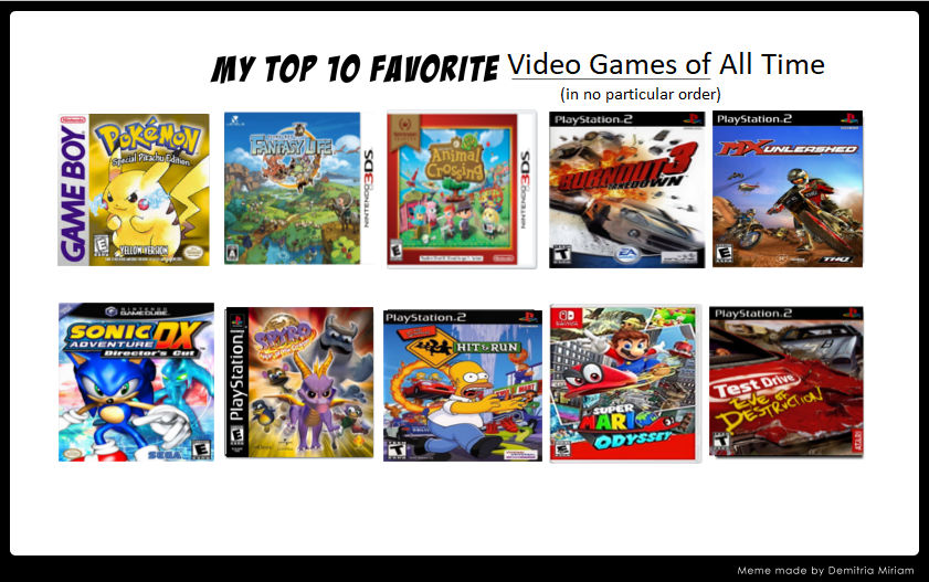My favorite video games of all time