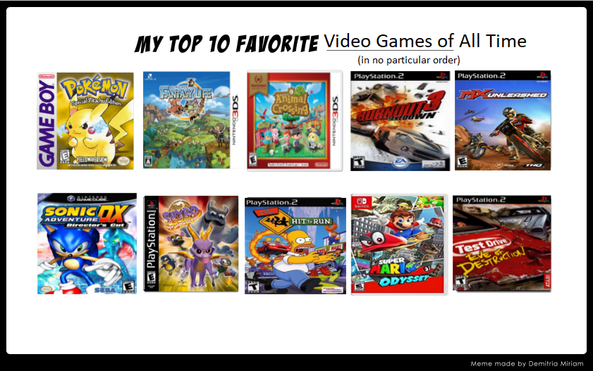 My Top 10 favorite video games of ALL-time. : r/gaming