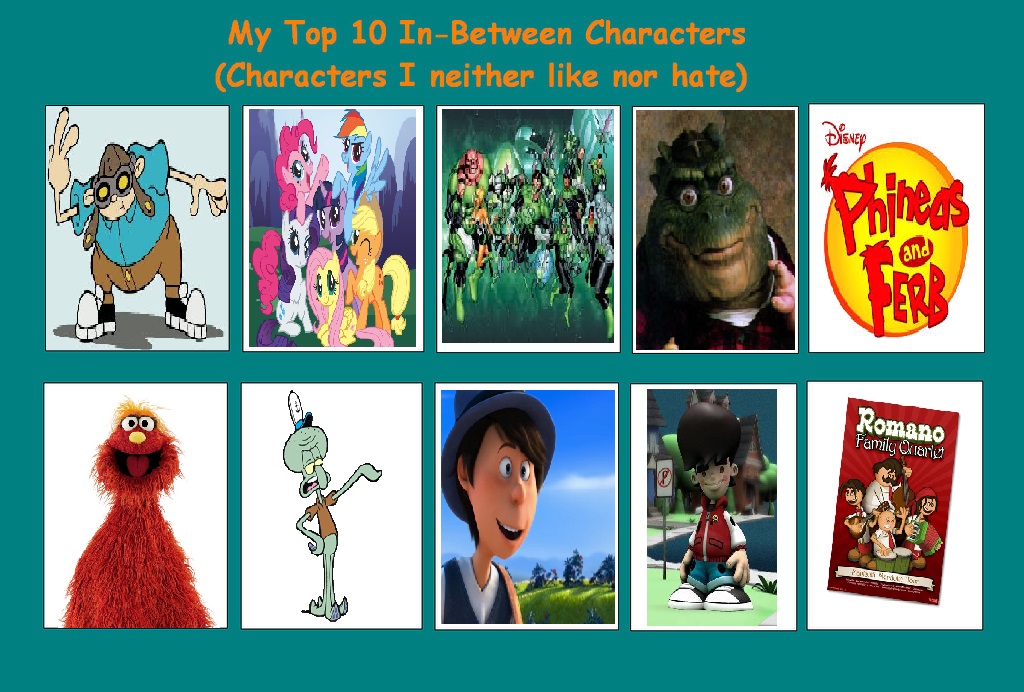 My Top 10 In Between Characters by hershey990 on DeviantArt