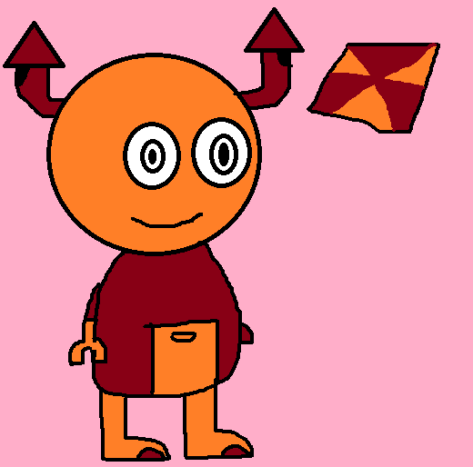 orange and red mixel OC