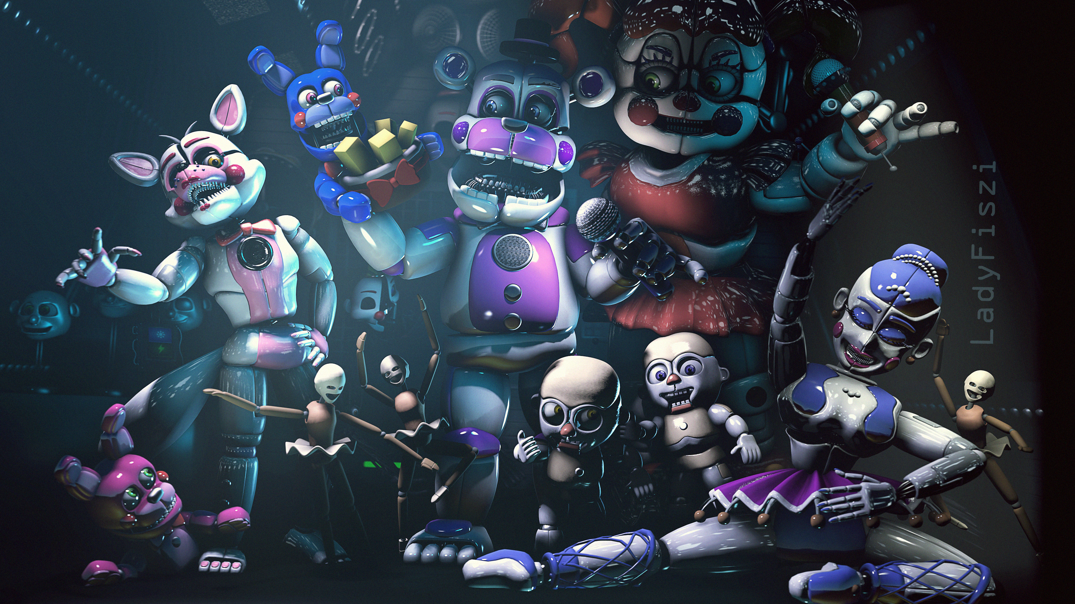 FNAF SL Pack - Character Poster by jorjimodels on DeviantArt