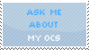 Ask Me About My Ocs Stamp