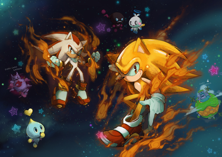 Super Sonic And Hyper Shadow By Flipsi On DeviantArt super-sonic-and-hyper-shadow-by-flipsi-on-deviantart