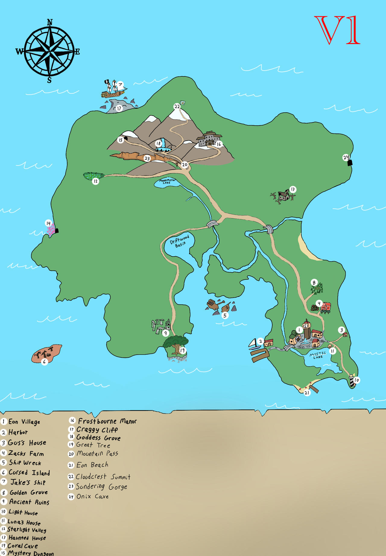 Evolia Isle Map V1 by Stardust-Kitty on DeviantArt