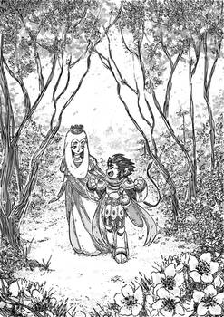 Queen and knight monster kid