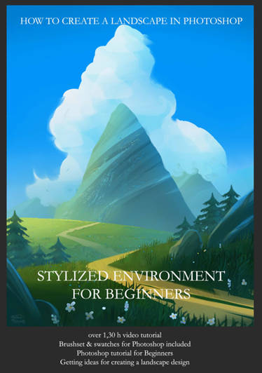 How to paint a Landscape digital painting tutorial by ...