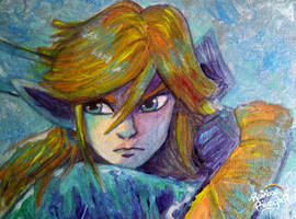 Link painted traditional with Acrylics and markers
