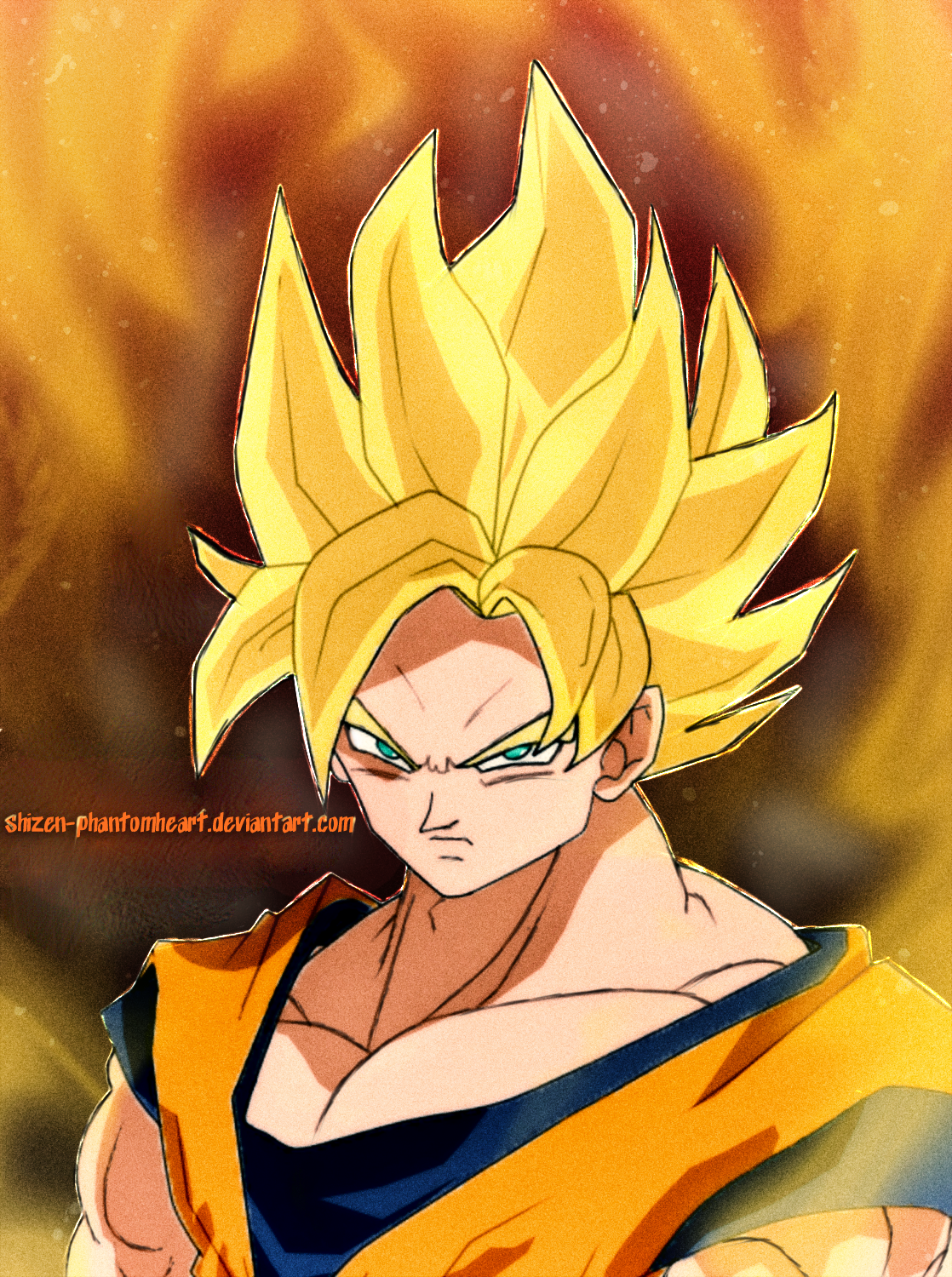 Son goku super sayajin 1 by PaintAnimes on DeviantArt