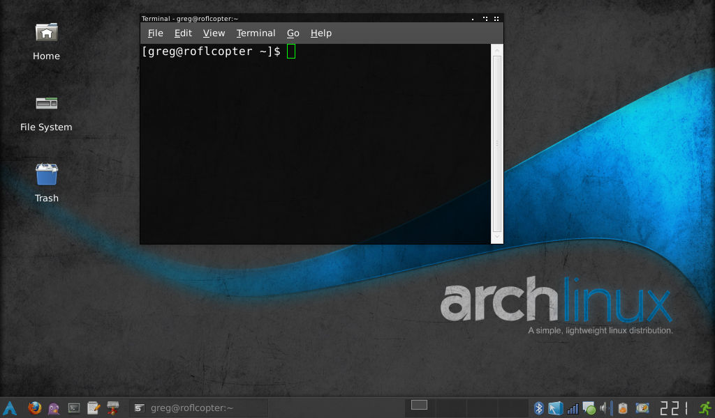 New Arch Linux Screenshot by PIMPinator on DeviantArt