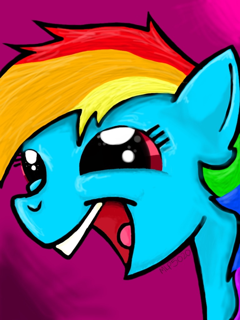 Ecstatic Rainbow Dash