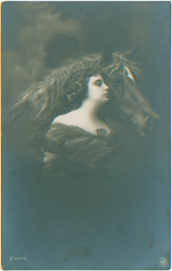 Lady and a horse