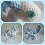 Crochet poseable ice dragon
