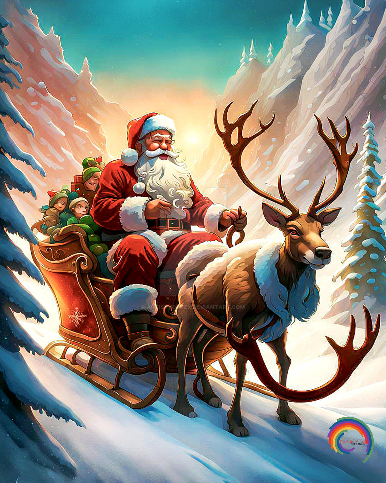 Santa Sleigh Ride by ArtistVortex on DeviantArt