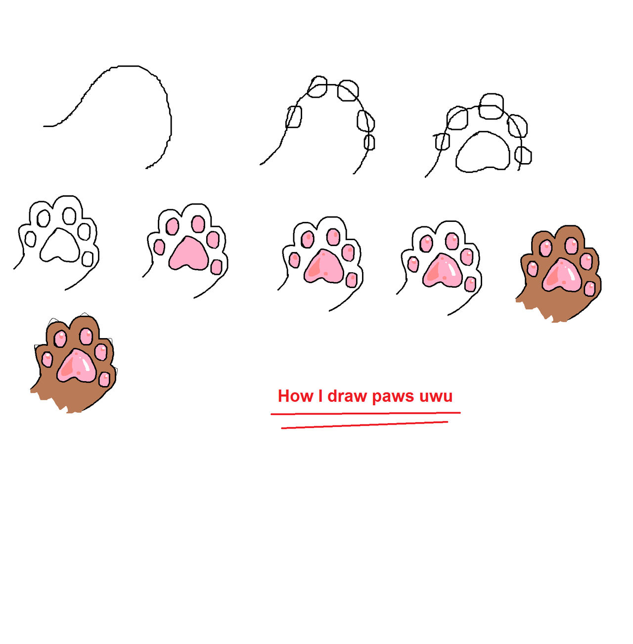 How I draw paws :3 by HK1o1 on DeviantArt