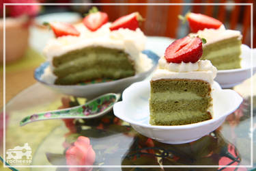 Green Tea Mousse Cake 2 by racheese