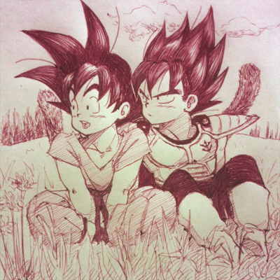 chibi Vegeta and Kakarot