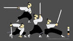 Samurai Concept Art Poses by LONGER-TOM