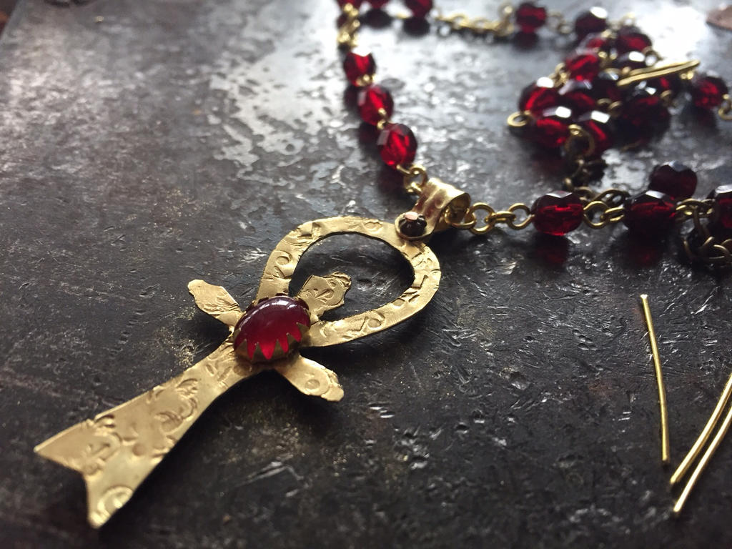 Cold-forged Camarilla Ankh by bluemont-vampire