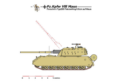 Flakzwilling 8.8cm auf Maus