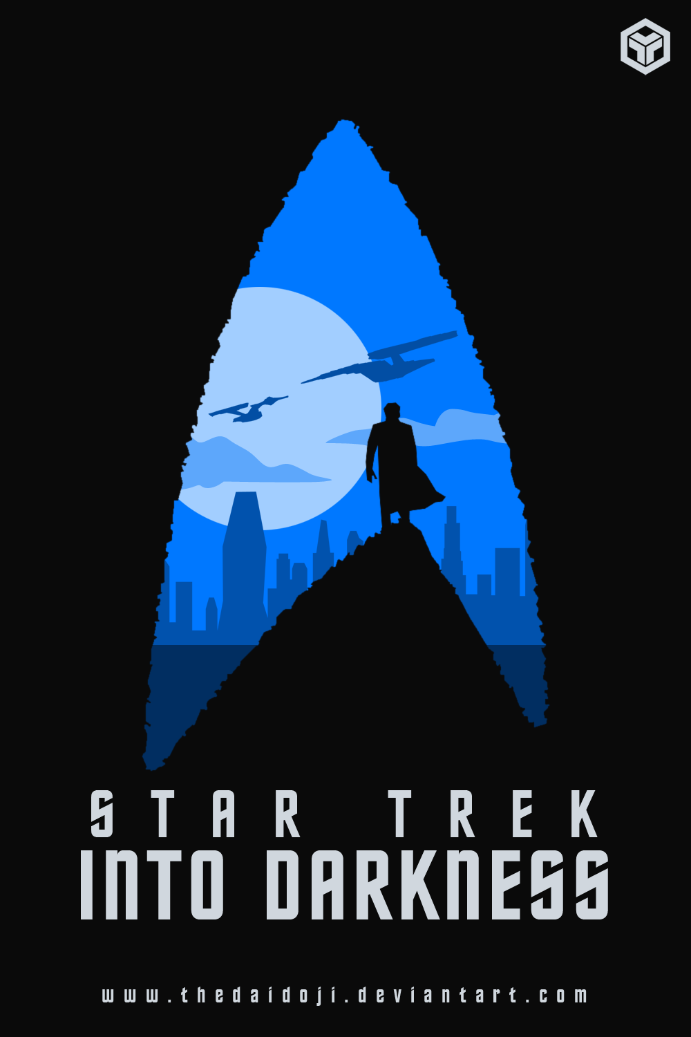 STAR TREK INTO DARKNESS ART DECO POSTER