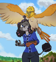 Lini and Her Eagle