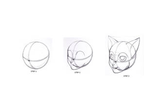 how to draw furry cat head