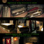 Coffin and other DRACULA props