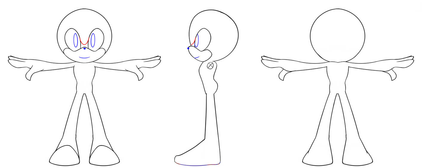 Sonic Oc Base Rabbit Sonic OC reference sheet base by Vliezy on DeviantArt