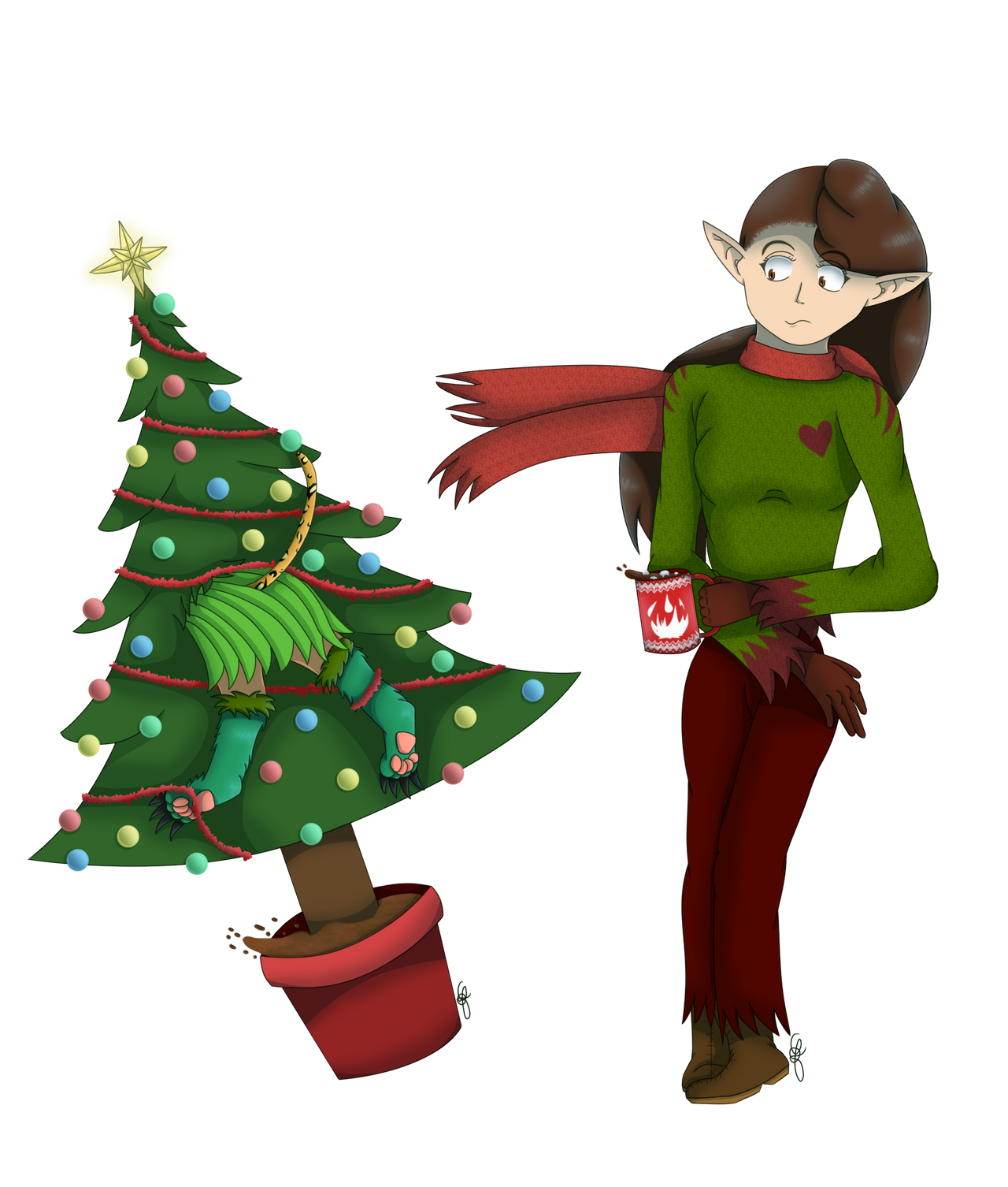 The obliteration of tree (Collab kwismas 2022) by Eliestia on DeviantArt