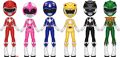 MMPR - Rangers by RavieDolls on DeviantArt