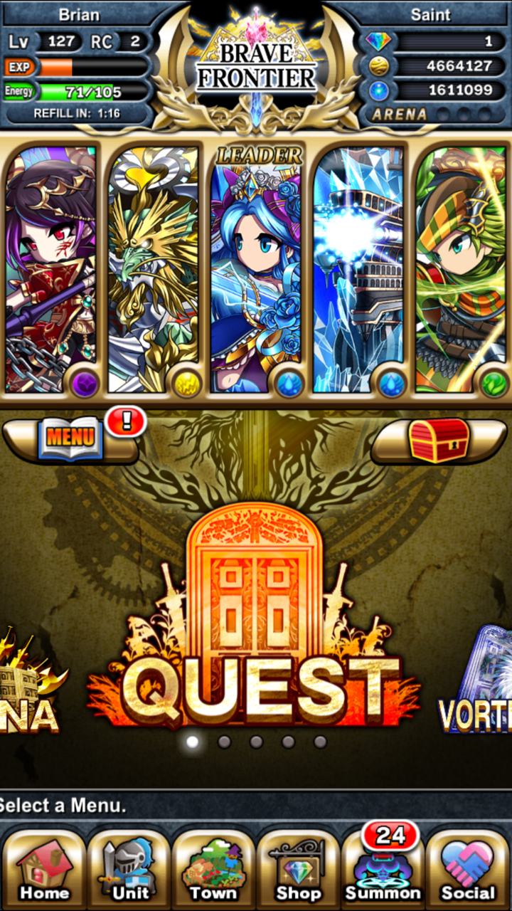 My Brave Frontier Team :D