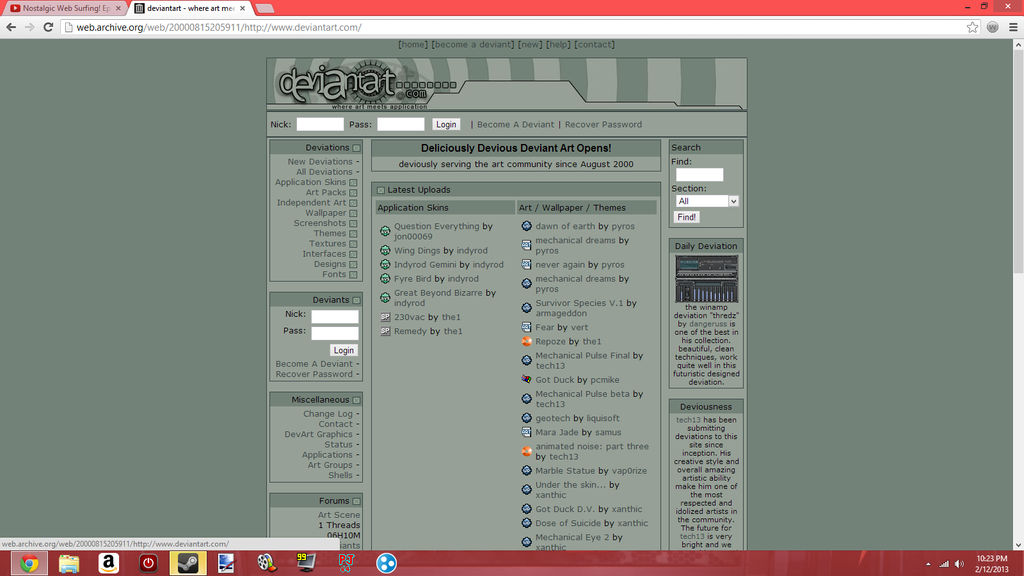 Deviantart Old Ui The Old DeviantArt. by rbmadddrawings on DeviantArt