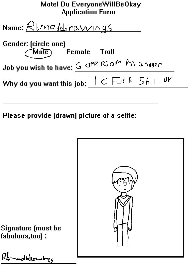 Application Form by rbmadddrawings on DeviantArt