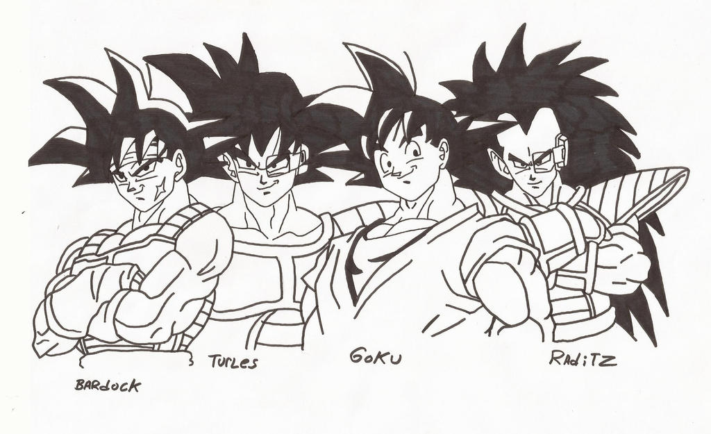 Goku with family and Turles by superheroarts on DeviantArt