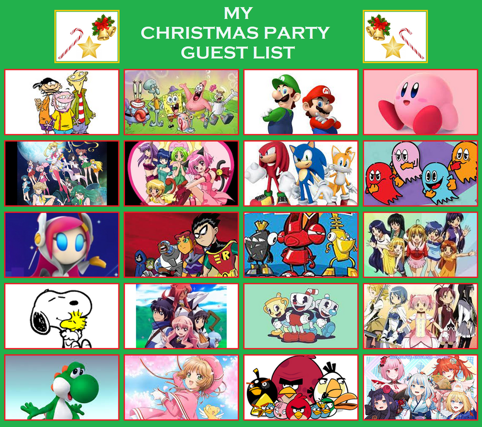 My Christmas Party Guest List by jlanglet on DeviantArt