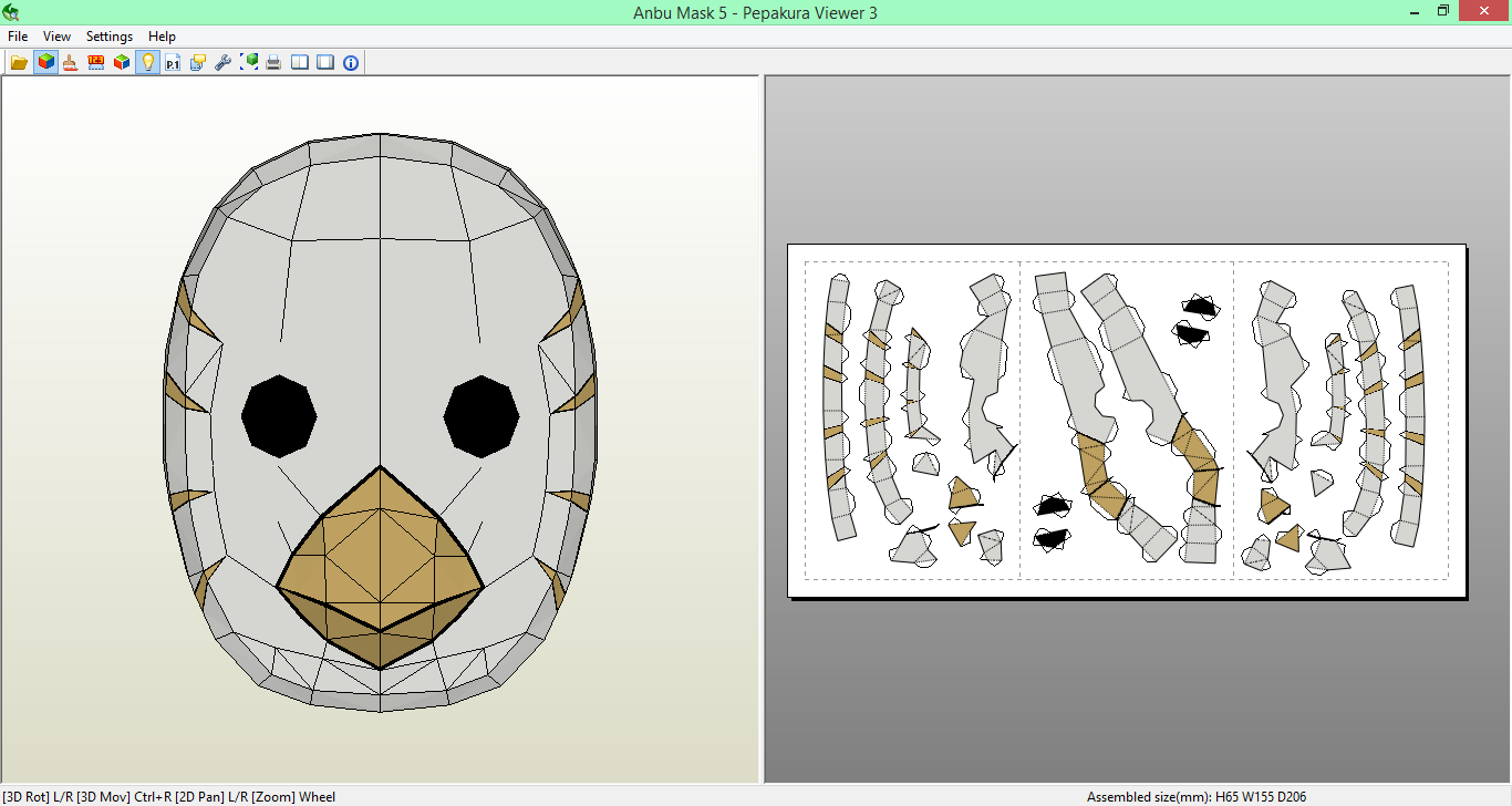 Anbu Mask (5) Papercraft [DOWNLOAD]