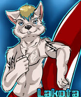 Surfs Up Badge -Gift Art-