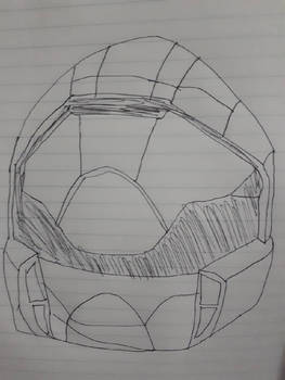 A poorly drawn ODST helmet