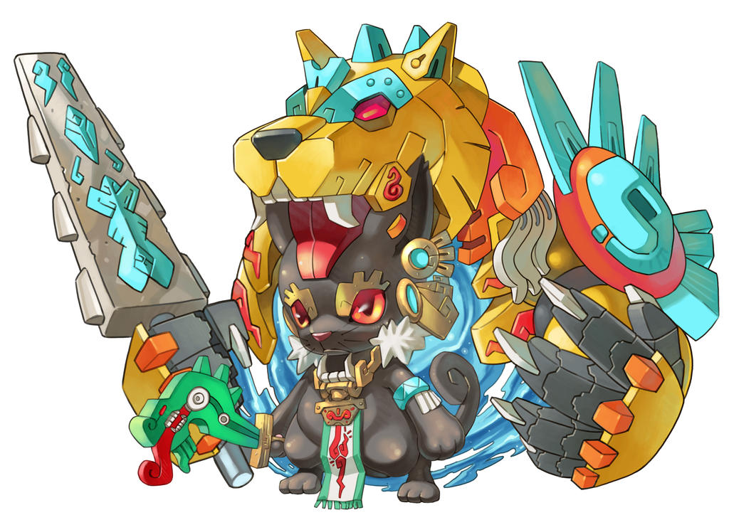 Cat Aztec Warrior by jengslizer on DeviantArt