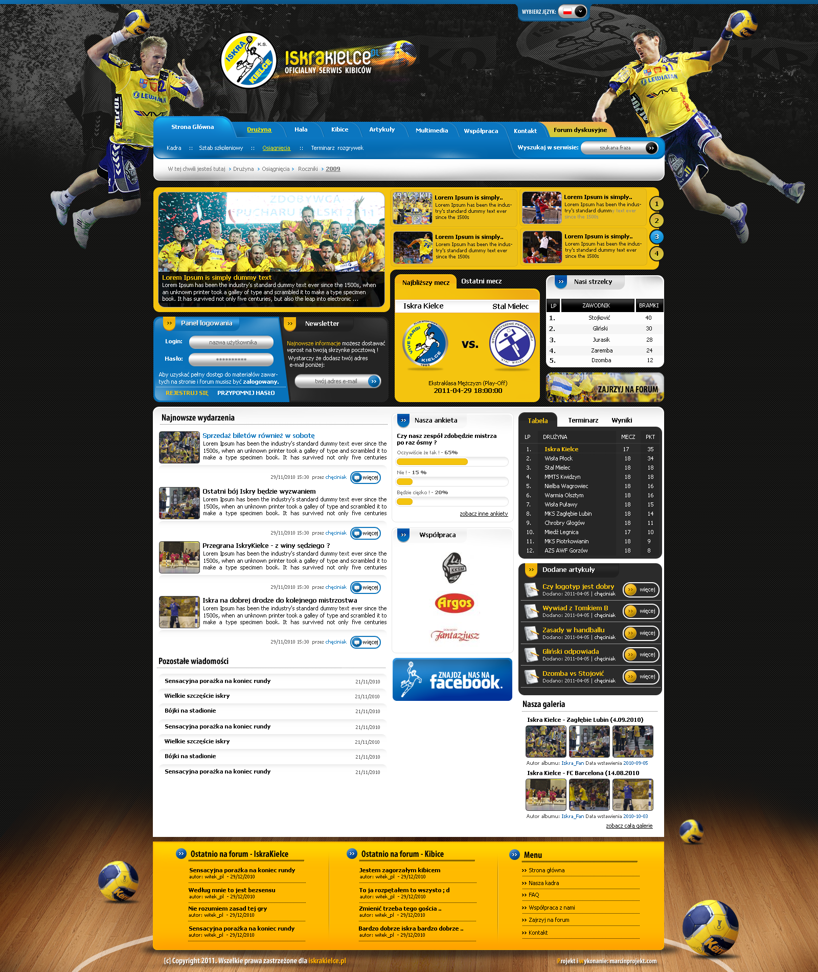 IskraKielce - handball site