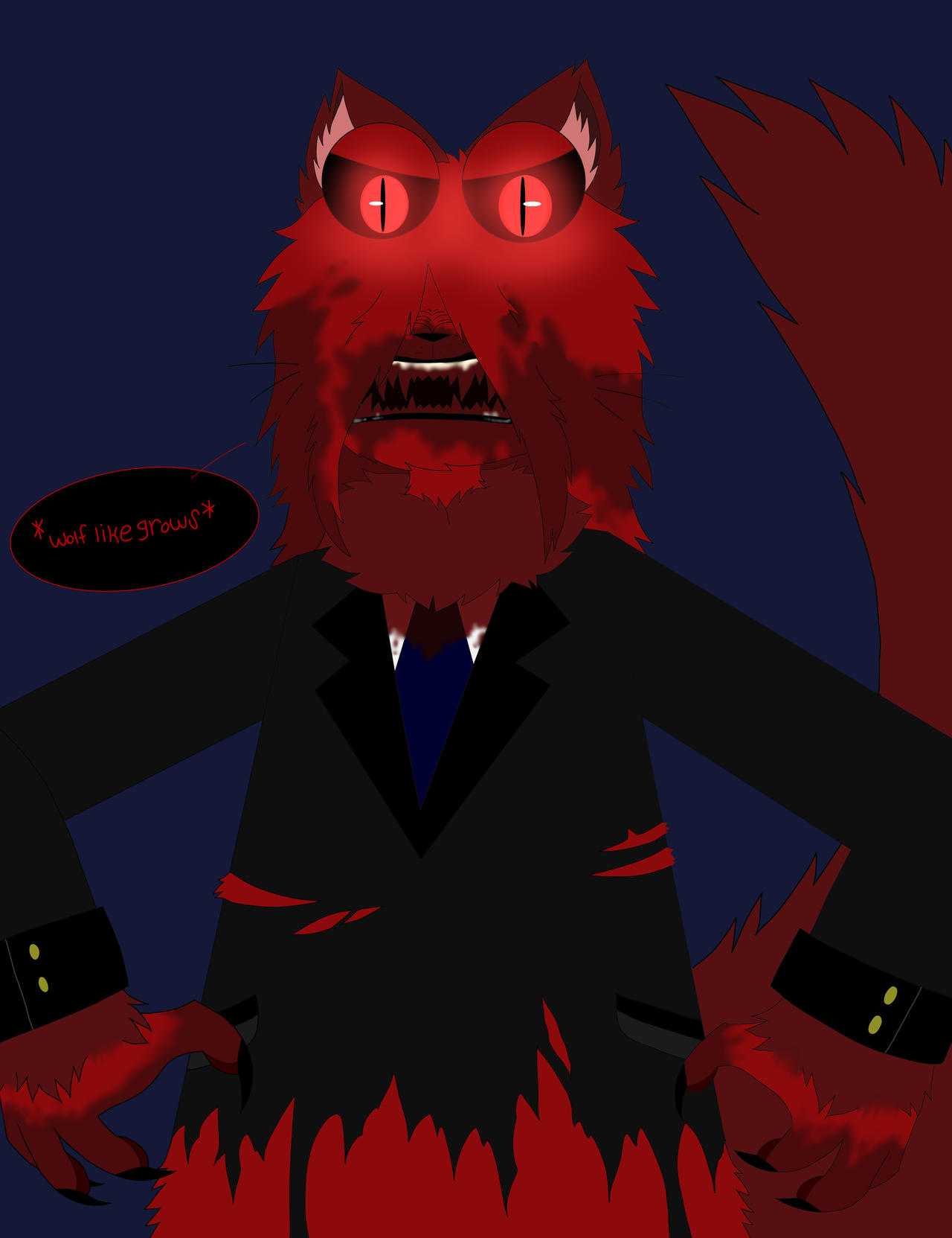 Werewolf red guy (DHMIS AU!) by KuwoShiZilla on DeviantArt