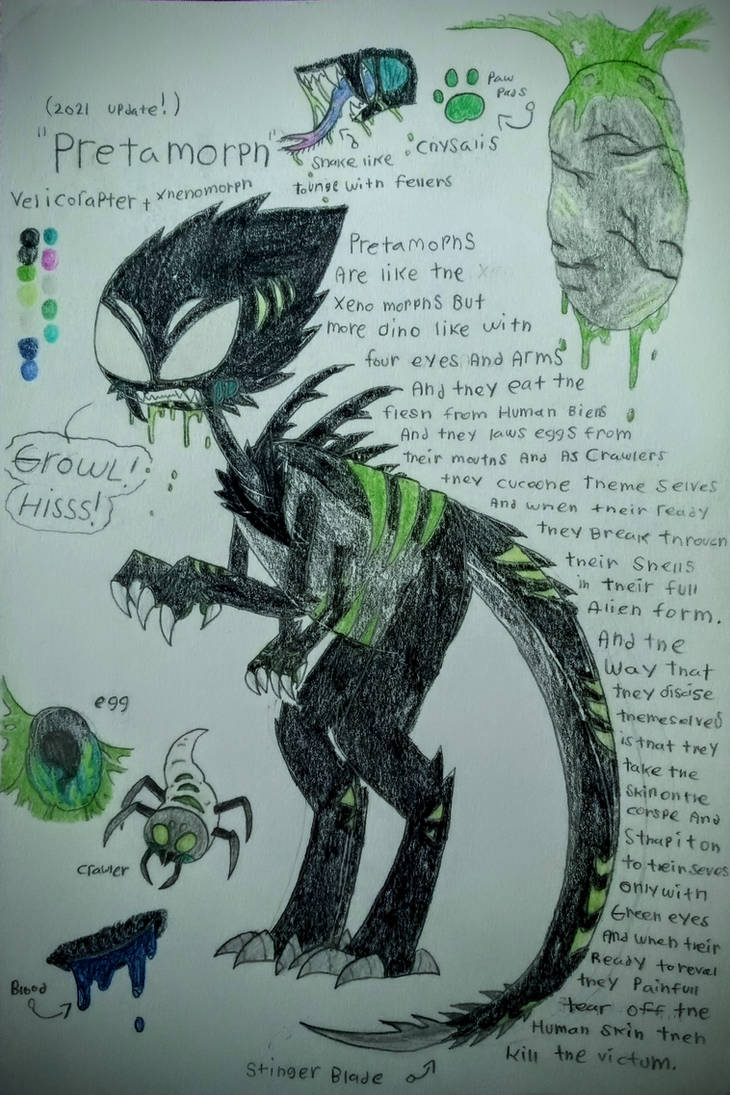 Pretamorph (Old Alien reference sheet) by KuwoShiZilla on DeviantArt